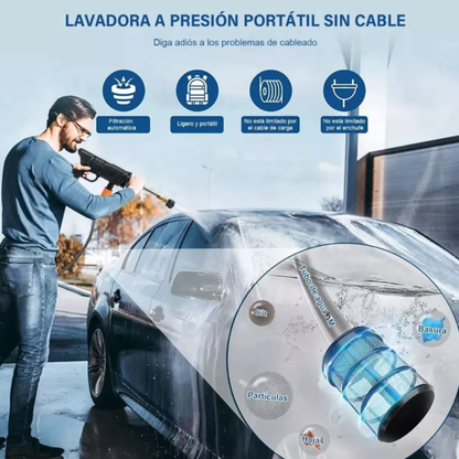Hidrolavadora Portatil 2 baterias 48w